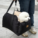 Portable Dog Car Seat & Carrier – Washable Travel Bed for Small Dogs & Cats