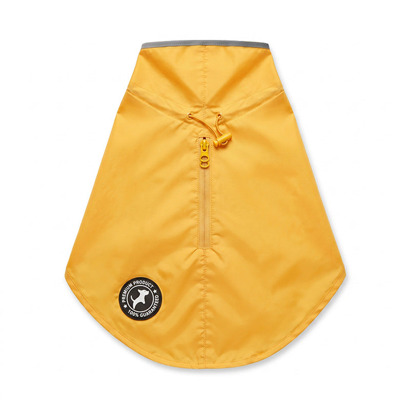 Dog raincoat size chart