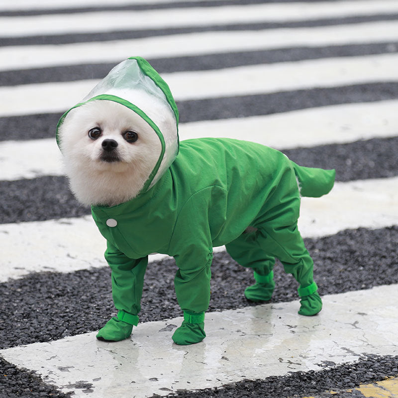 Dog raincoat feature detail