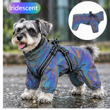 Full-Body Waterproof Dog Raincoat with Built-In Harness – Four-Legged Outdoor Jacket