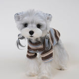 Striped Dog Turtleneck Sweater – Cozy Knit Pullover for Small Dogs