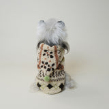 Small Dog Wearing Cozy Fleece Coat Standing