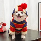 Sweet Bear British Style Dog Jumpsuit | New Year Pet Four-Leg Hoodie