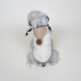 Sherpa Fleece Dog Coat on Model Front View