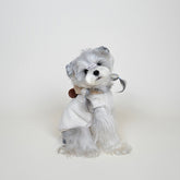 Dog Wearing Fleece Winter Coat Sitting