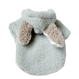 Cozy Bunny Ear Fleece Dog Coat – Warm Hooded Jacket for Small Dogs