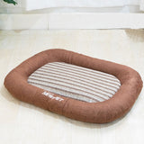 Breathable Cotton Linen Dog Bed - Orthopedic & Scratch-Resistant Pet Lounge, Washable