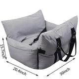 Extra Large Dog Car Seat & Travel Bed – Fold-Down Front, Water-Resistant
