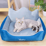 Crown Sofa Pet Bed - Orthopedic Velvet Dog & Cat Couch, Washable