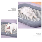 Breathable Cotton Linen Dog Bed - Orthopedic & Scratch-Resistant Pet Lounge, Washable