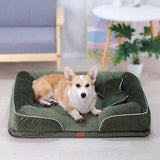 Quilted Orthopedic Dog Sofa Bed with Bolsters & Pillow - Washable