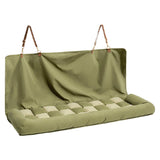 Shiba Inu dog on gray car seat cover cushion bed