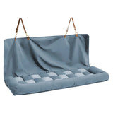 Dog sitting on car back seat cover cushion bed - Army Green