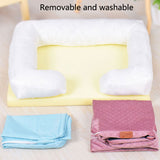 Quilted Orthopedic Dog Sofa Bed with Bolsters & Pillow - Washable