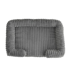 Calming Sofa Pet Bed with Bolsters - Washable Plush Dog & Cat Couch