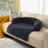 Calming Furniture Protector Dog Bed - Plush Couch Cover & Sofa Pet Bed