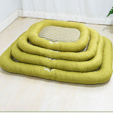 Breathable Cotton Linen Dog Bed - Orthopedic & Scratch-Resistant Pet Lounge, Washable