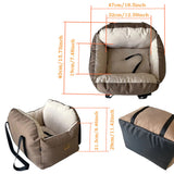 Portable Dog Car Seat & Carrier – Washable Travel Bed for Small Dogs & Cats