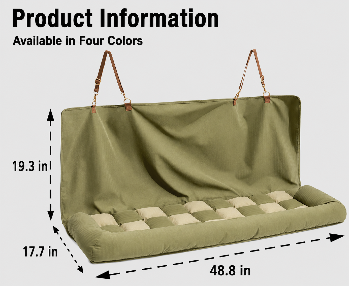Size chart and product dimensions