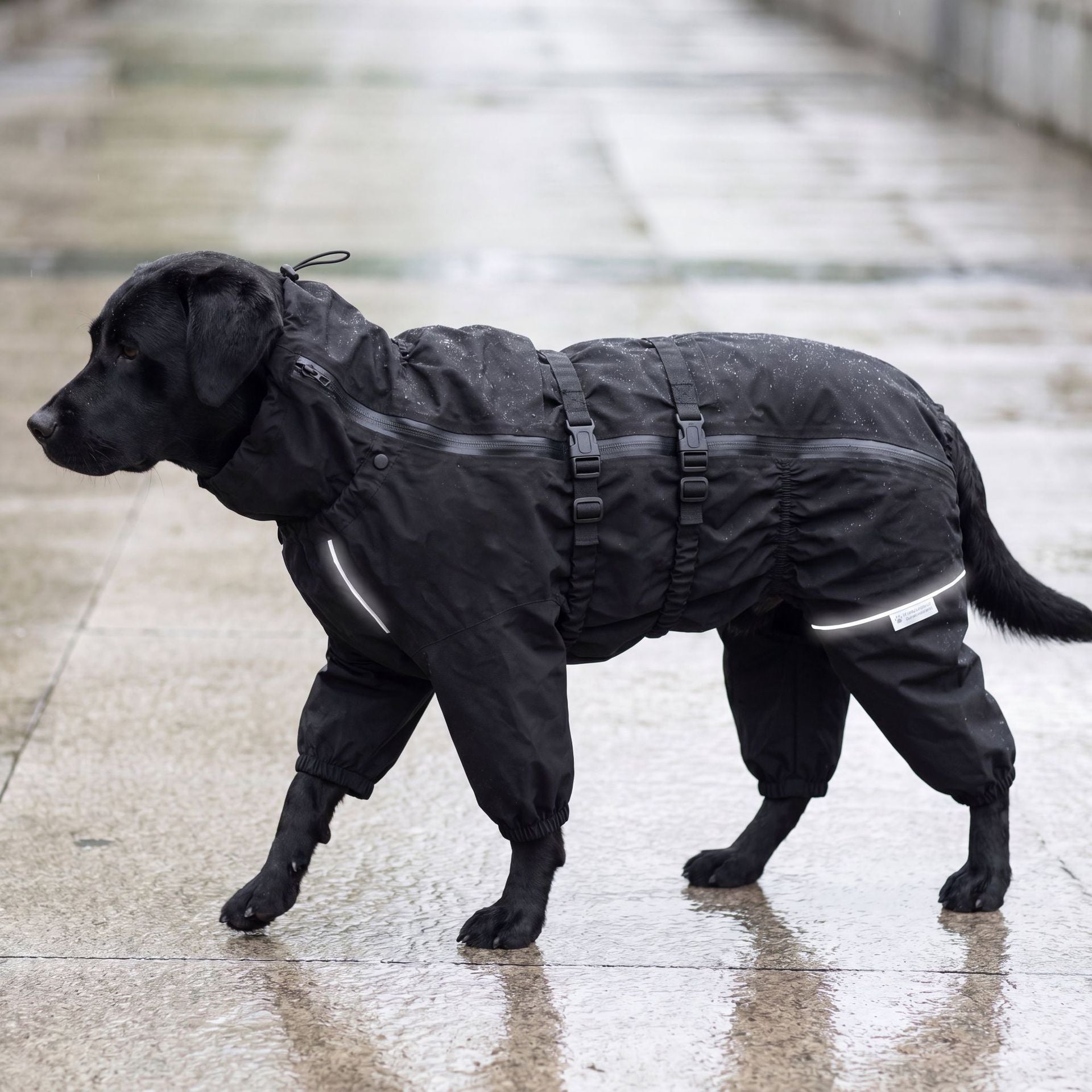 Dog raincoat product photo