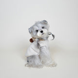 Dog Wearing Fleece Winter Coat Sitting