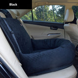 Large Dog Car Seat & Travel Bed – Quilted High-Back Seat Protector, Up to 55 lbs