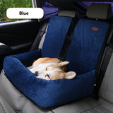 Large Dog Car Seat & Travel Bed – Quilted High-Back Seat Protector, Up to 55 lbs