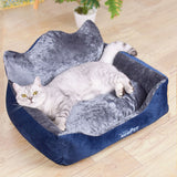 Crown Sofa Pet Bed - Orthopedic Velvet Dog & Cat Couch, Washable