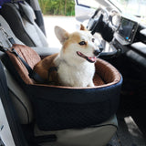 Washable Dog Car Booster Seat & Travel Bed – Safety Tether, Up to 25 lbs