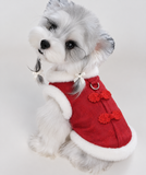 Chinese New Year Tang-Style Pet Vest – Warm Brocade Coat for Dogs & Cats