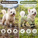 Dog Dustproof Four-Legged Jumpsuit with Integrated Paw Covers