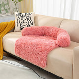 Calming Furniture Protector Dog Bed - Plush Couch Cover & Sofa Pet Bed