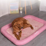 Orthopedic Cooling Dog Bed - Breathable Summer Pet Lounge with Washable Cover